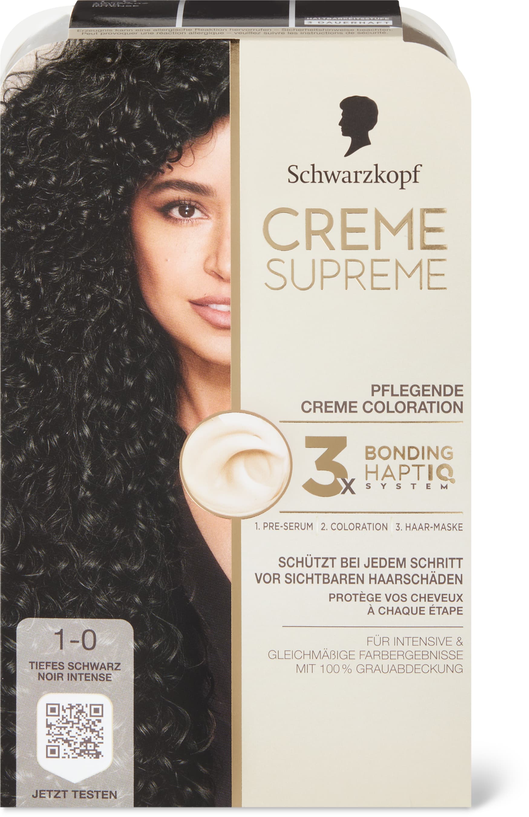 Schwarzkopf Creme Supreme Colorazione 1.0 nero intenso, permanente